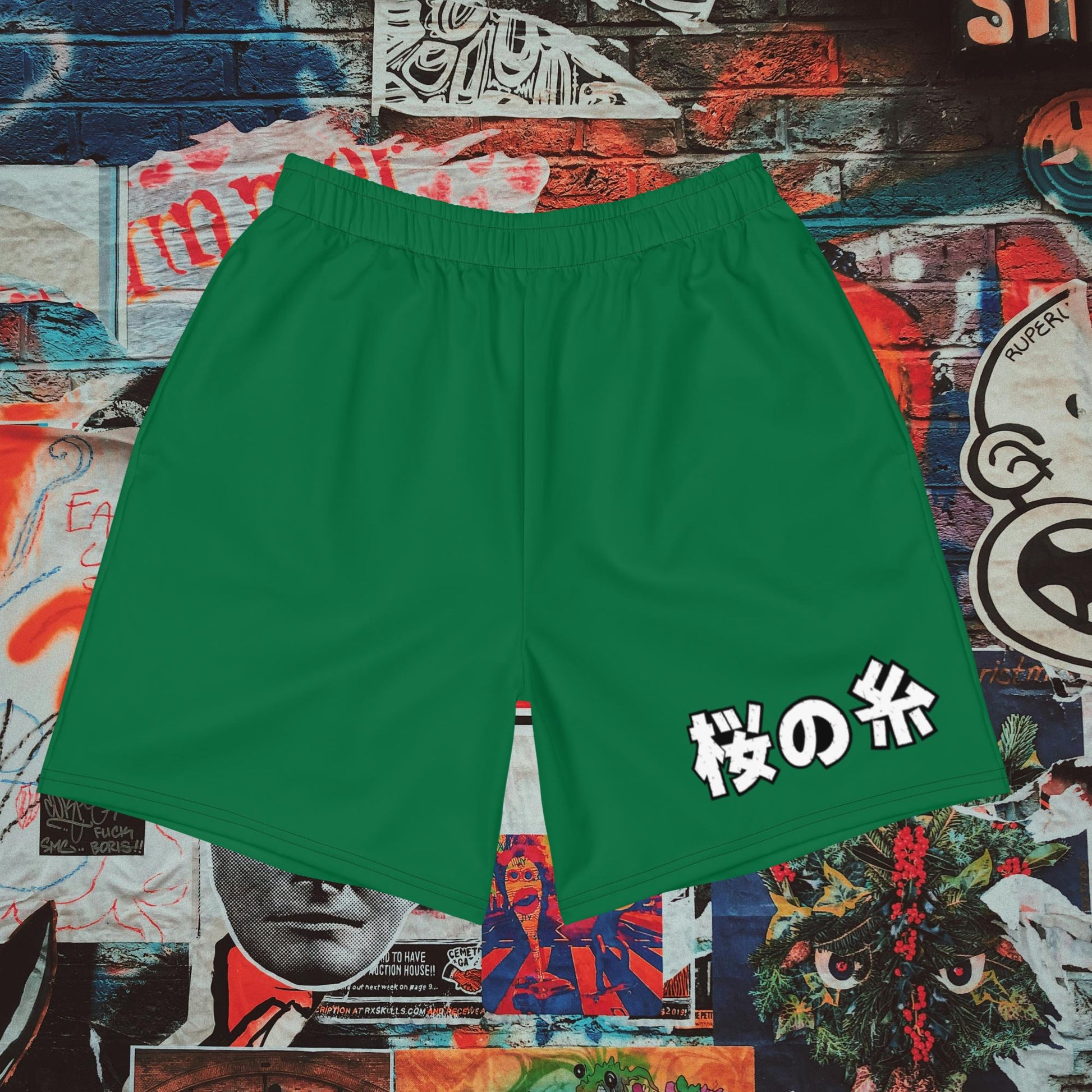 green gym shorts