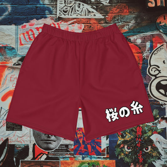 burgundy gym shorts