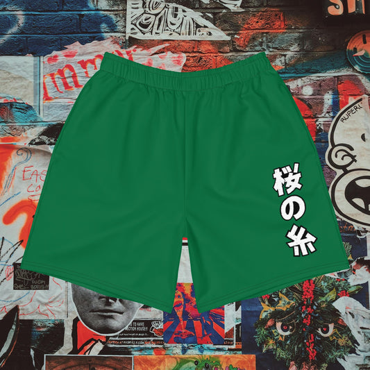 green gym shorts