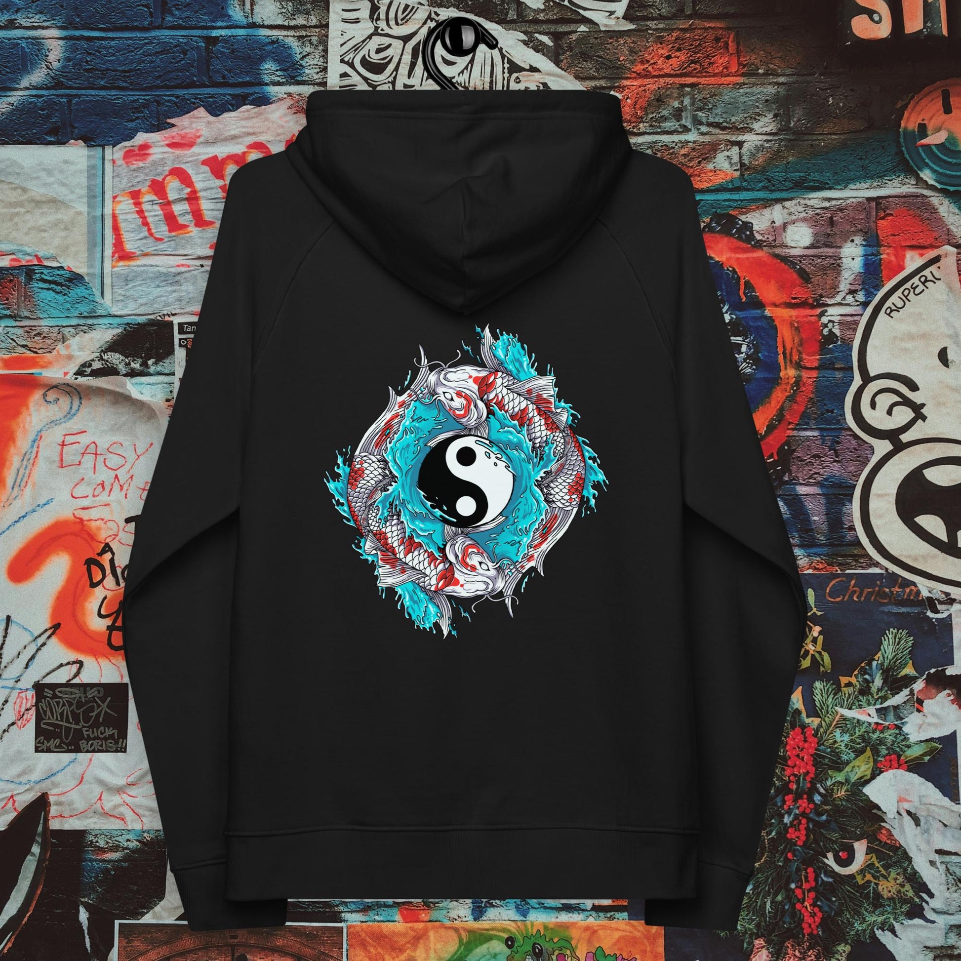 ying yang fish premium hoodie