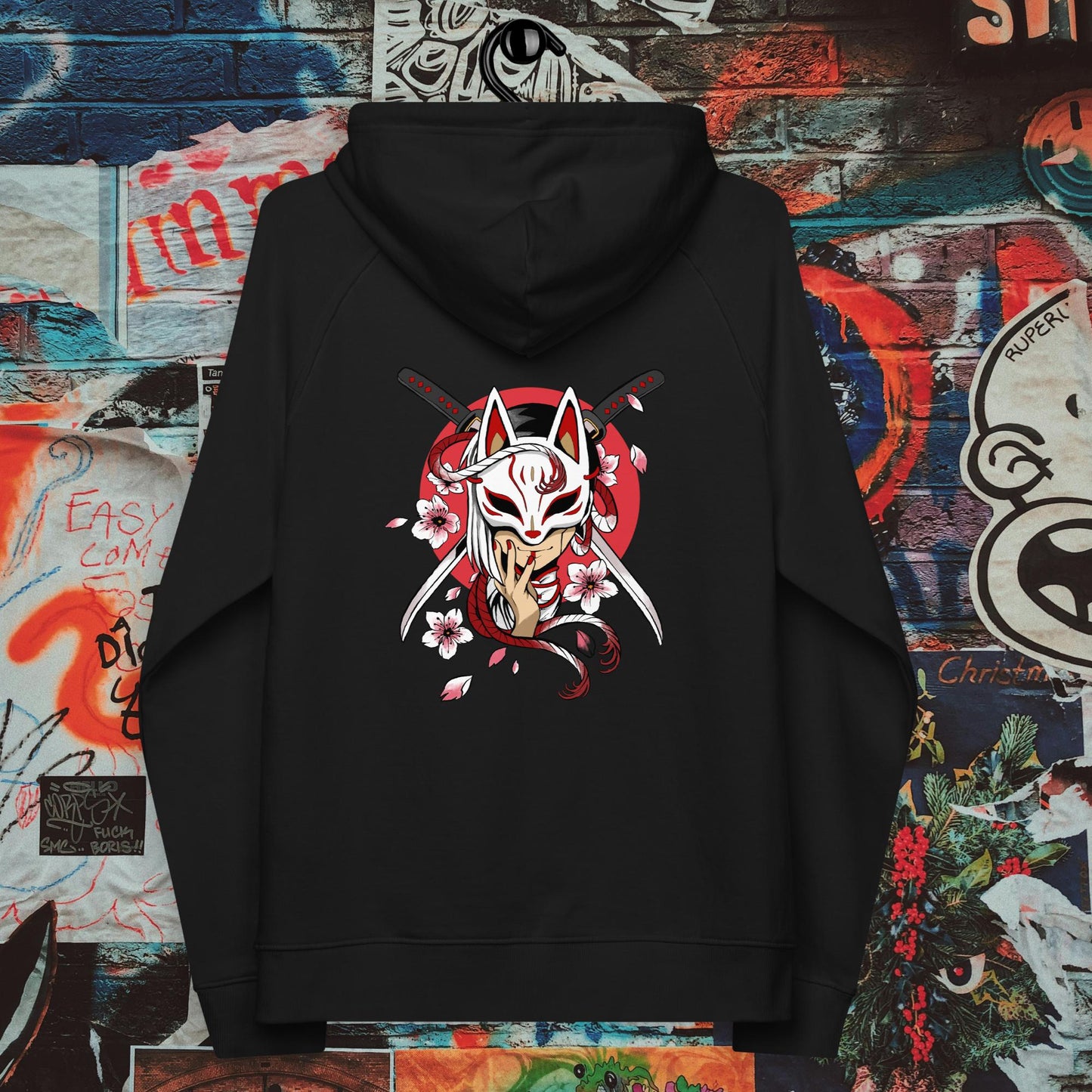 masked girl premium hoodie