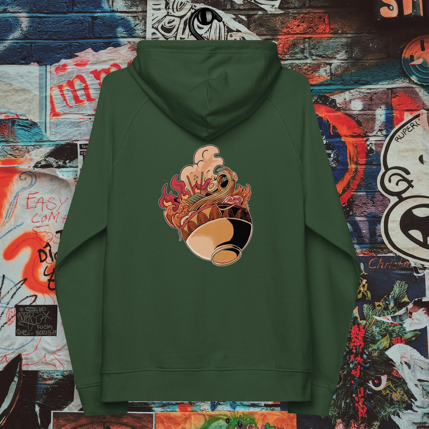 steaming ramen bowl premium hoodie