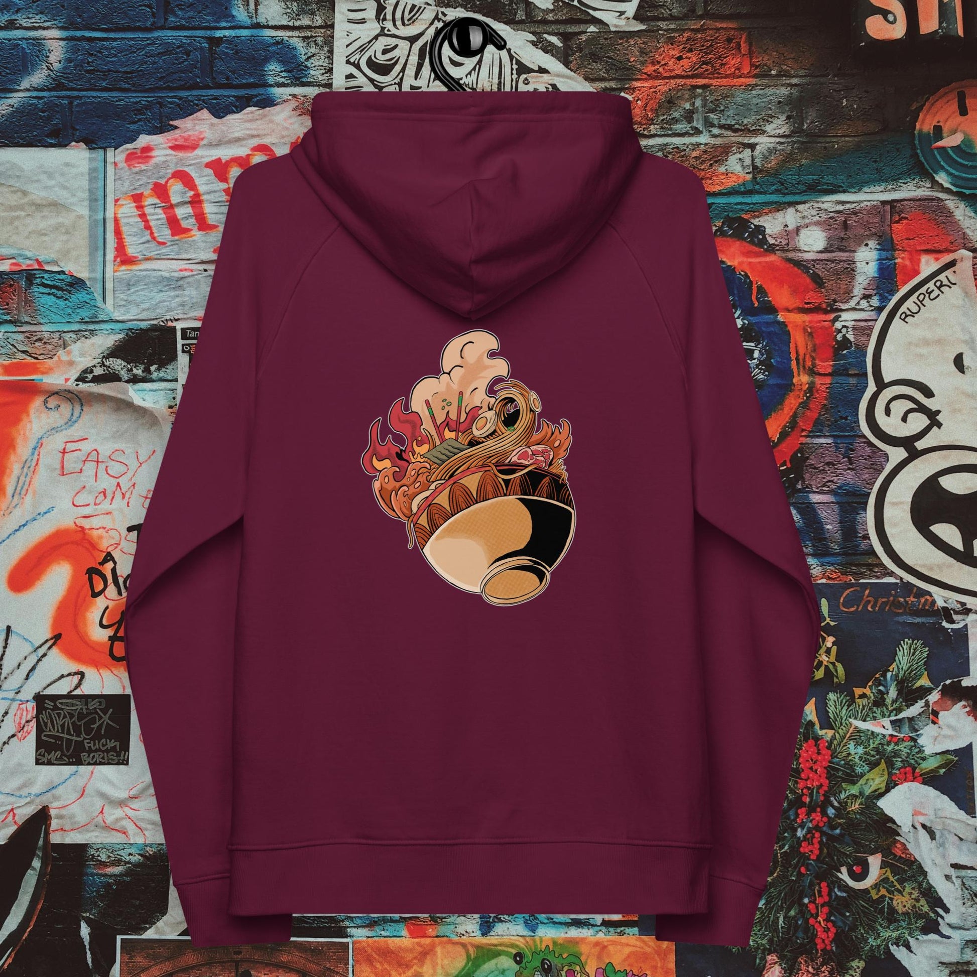 steaming ramen bowl premium hoodie