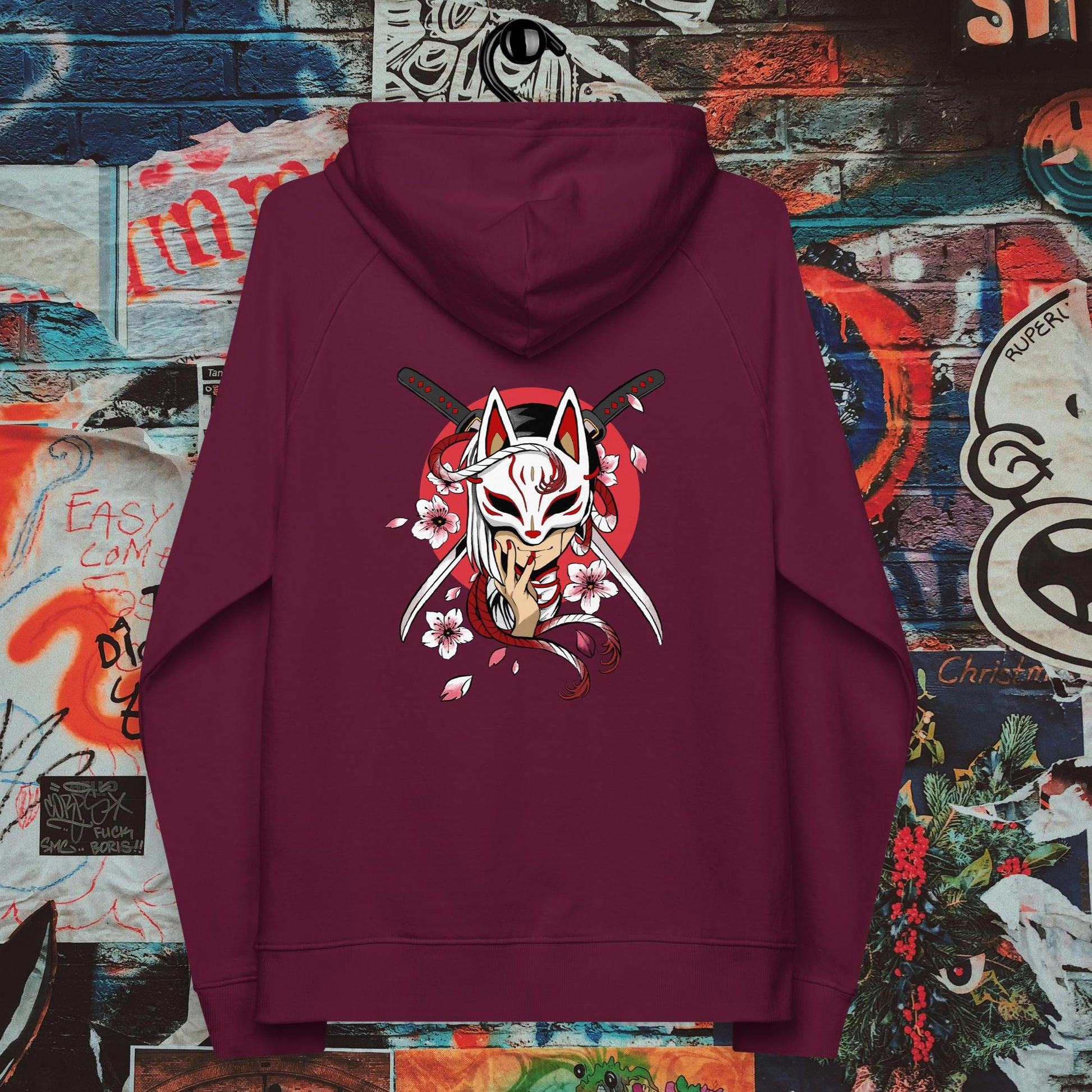 masked girl premium hoodie