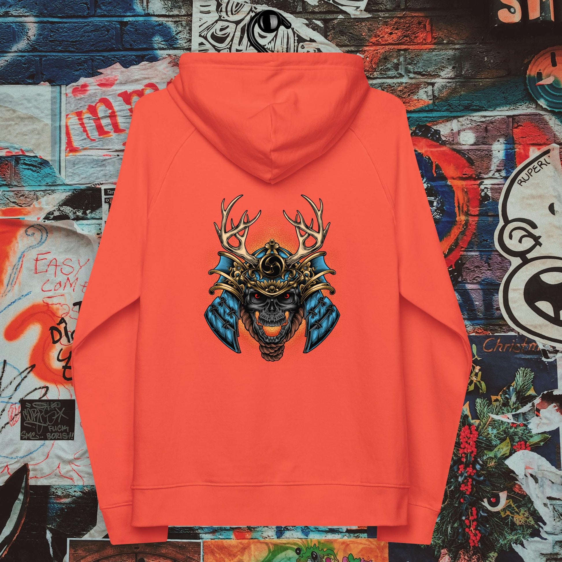 blue demon samurai premium hoodie