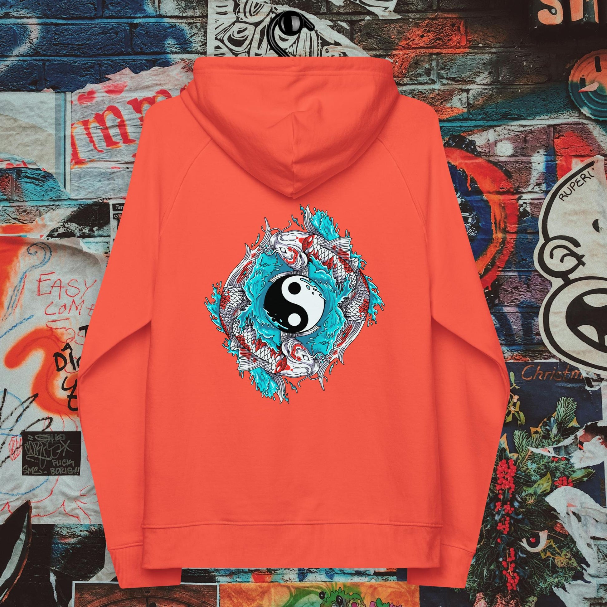 ying yang fish premium hoodie