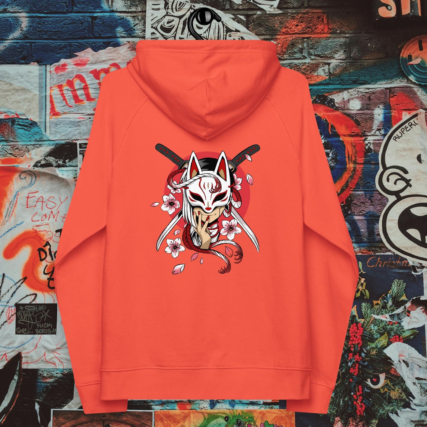 masked girl premium hoodie