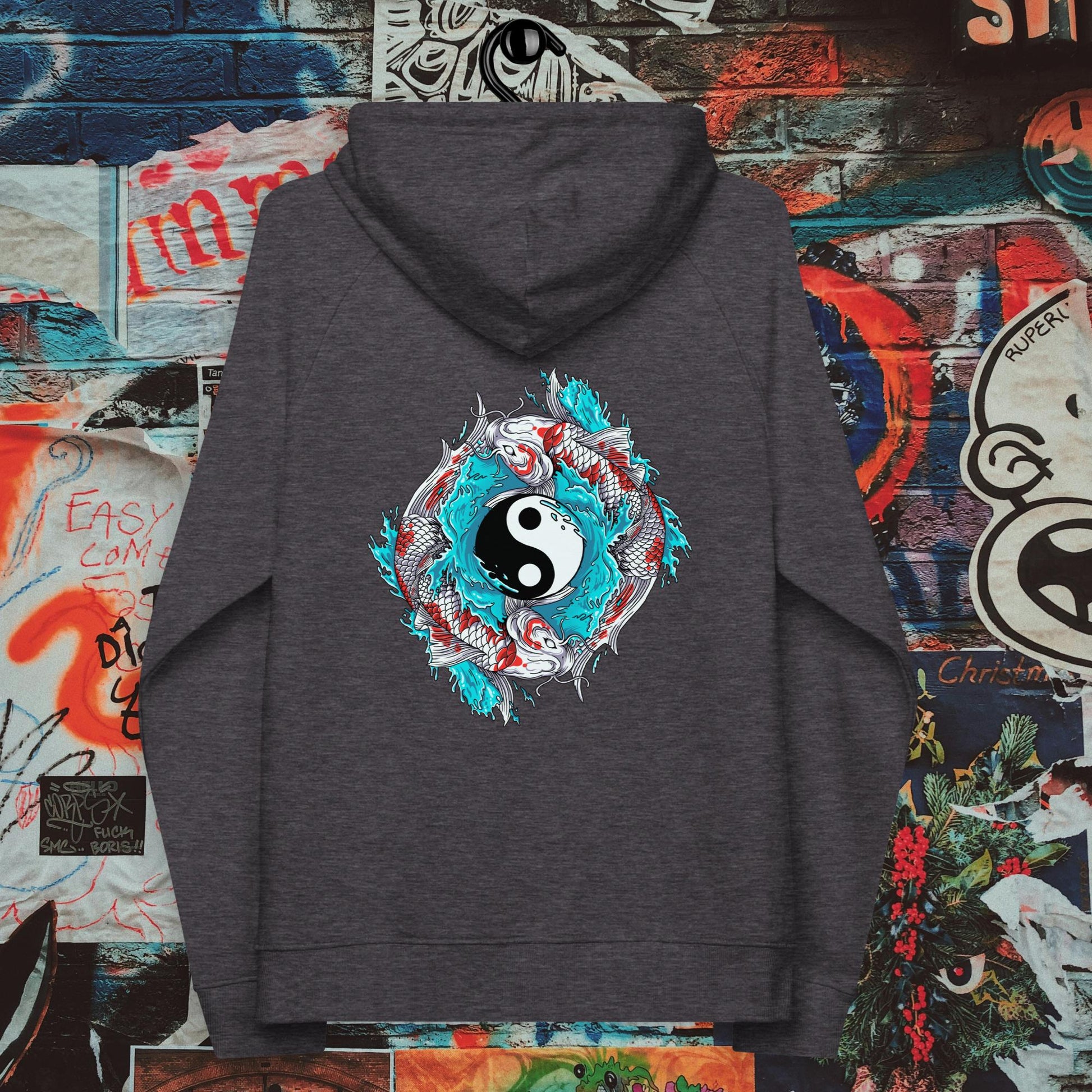 ying yang fish premium hoodie