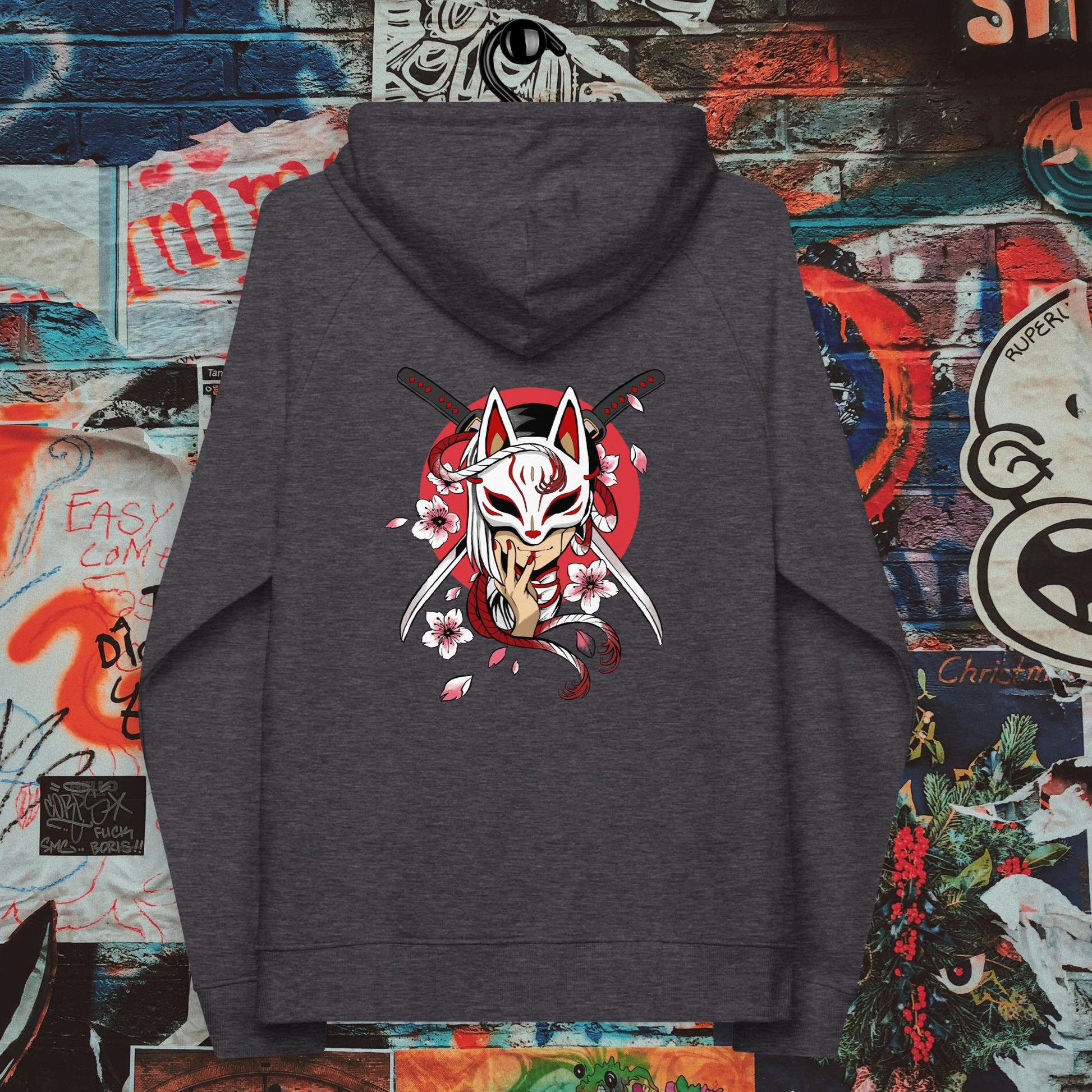 masked girl premium hoodie