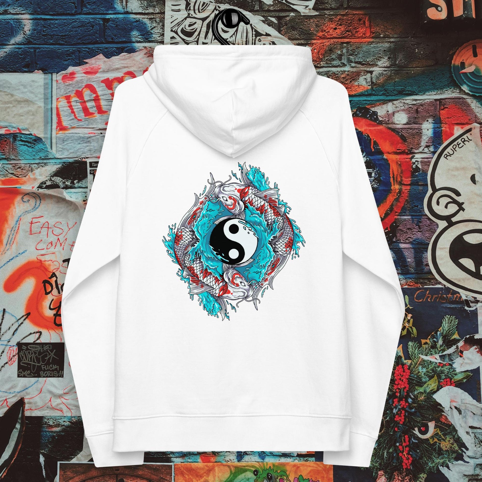 ying yang fish premium hoodie