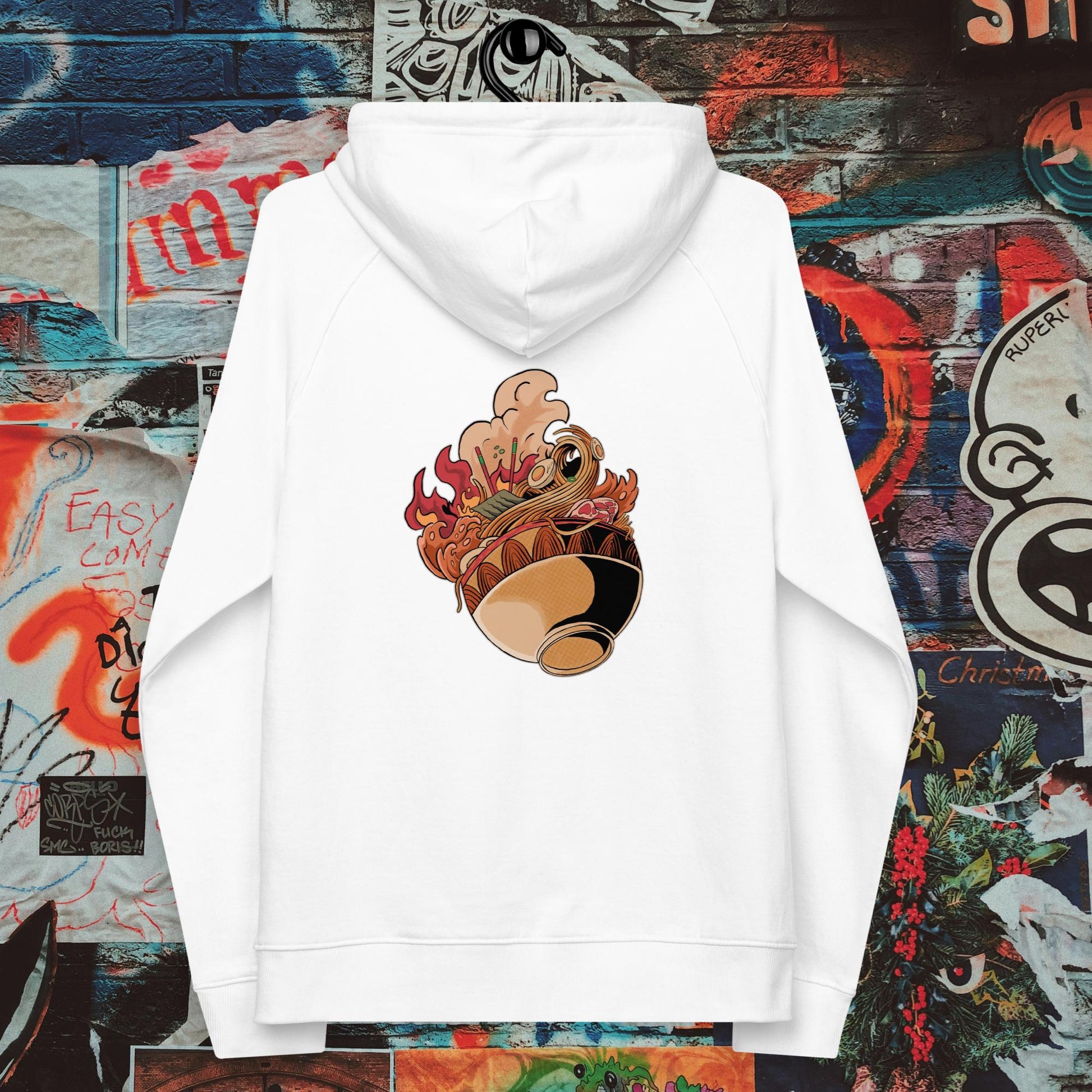 steaming ramen bowl premium hoodie