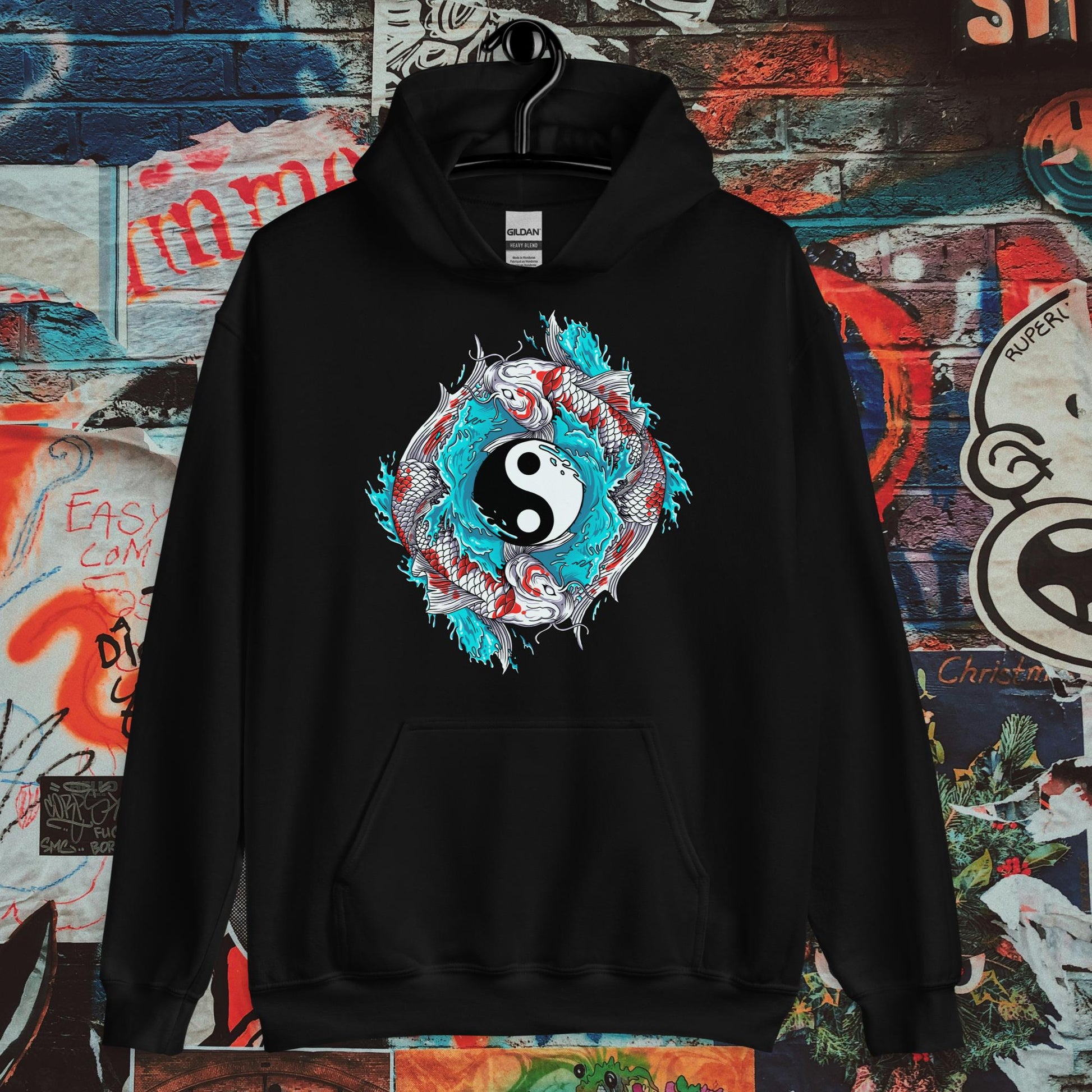 ying yang fish hoodie