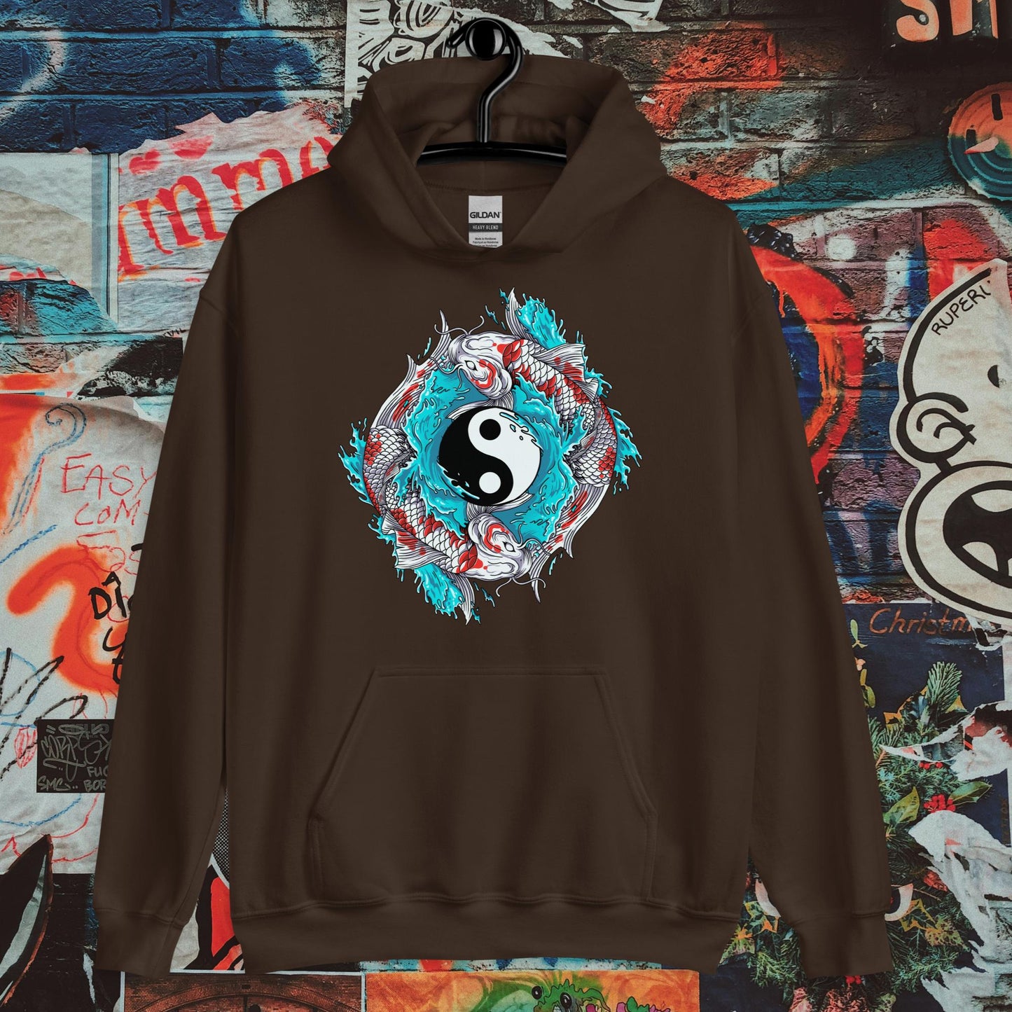 ying yang fish hoodie