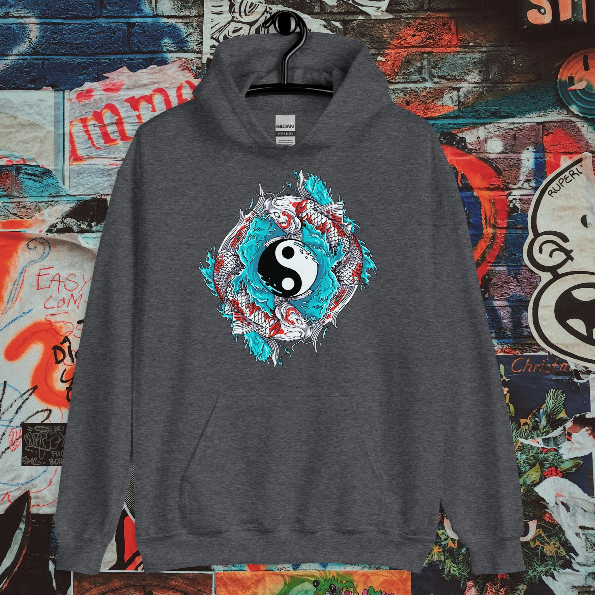 ying yang fish hoodie