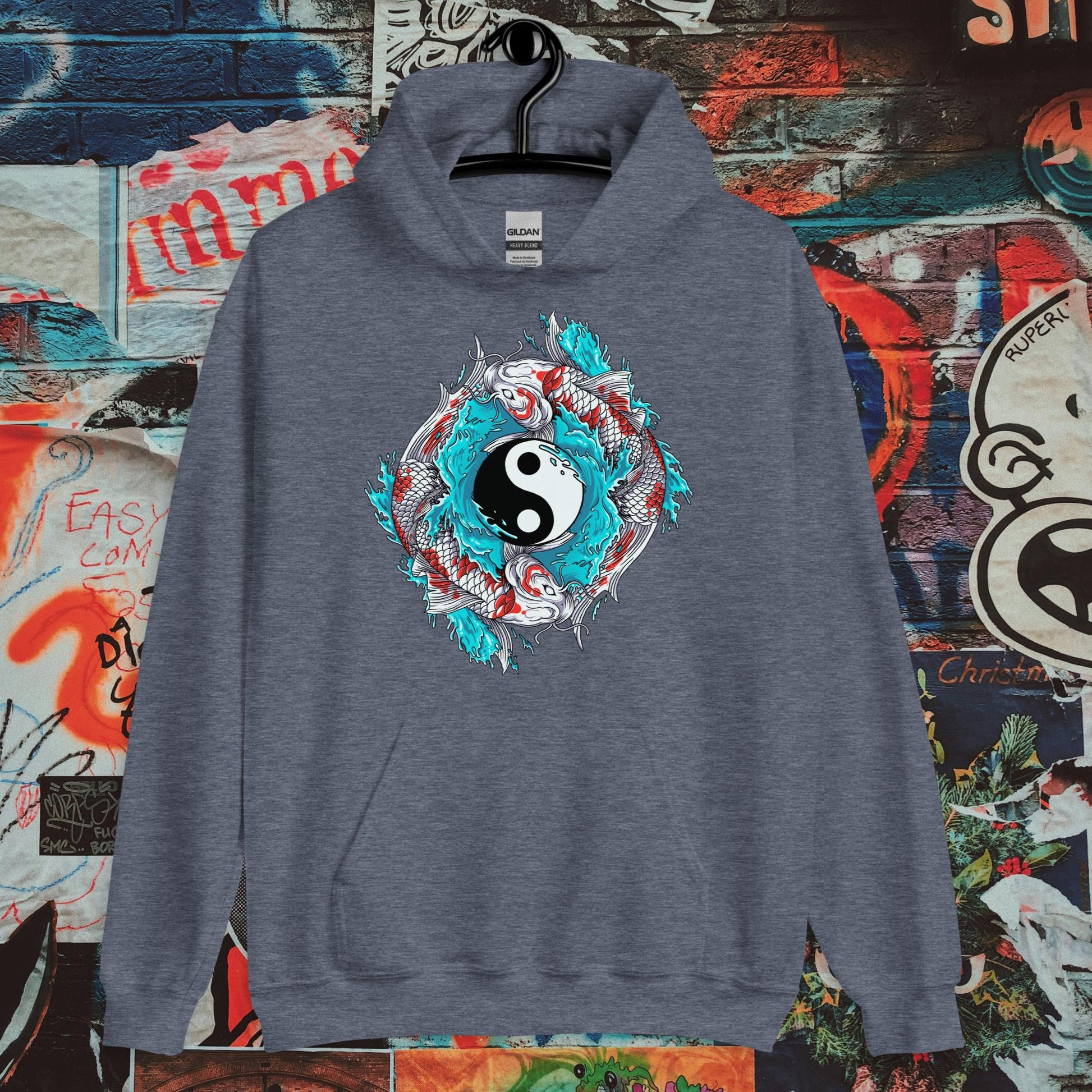 ying yang fish hoodie