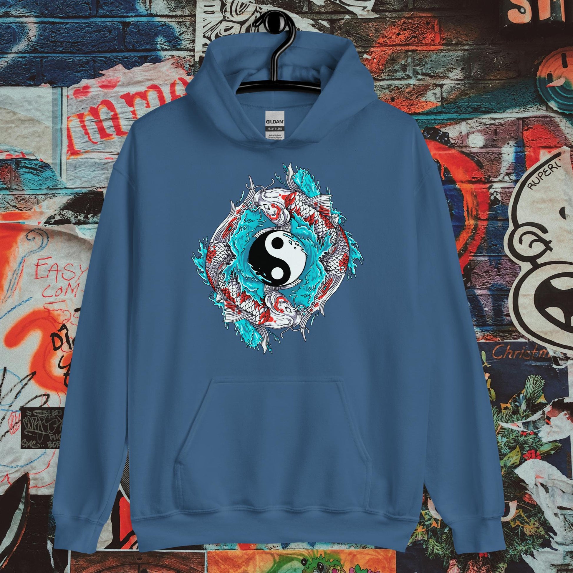 ying yang fish hoodie