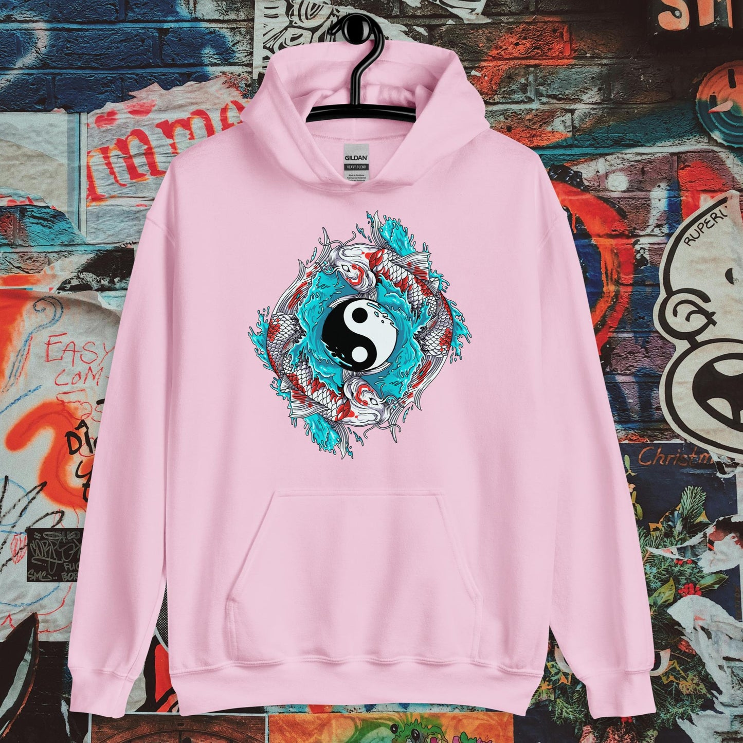 ying yang fish hoodie