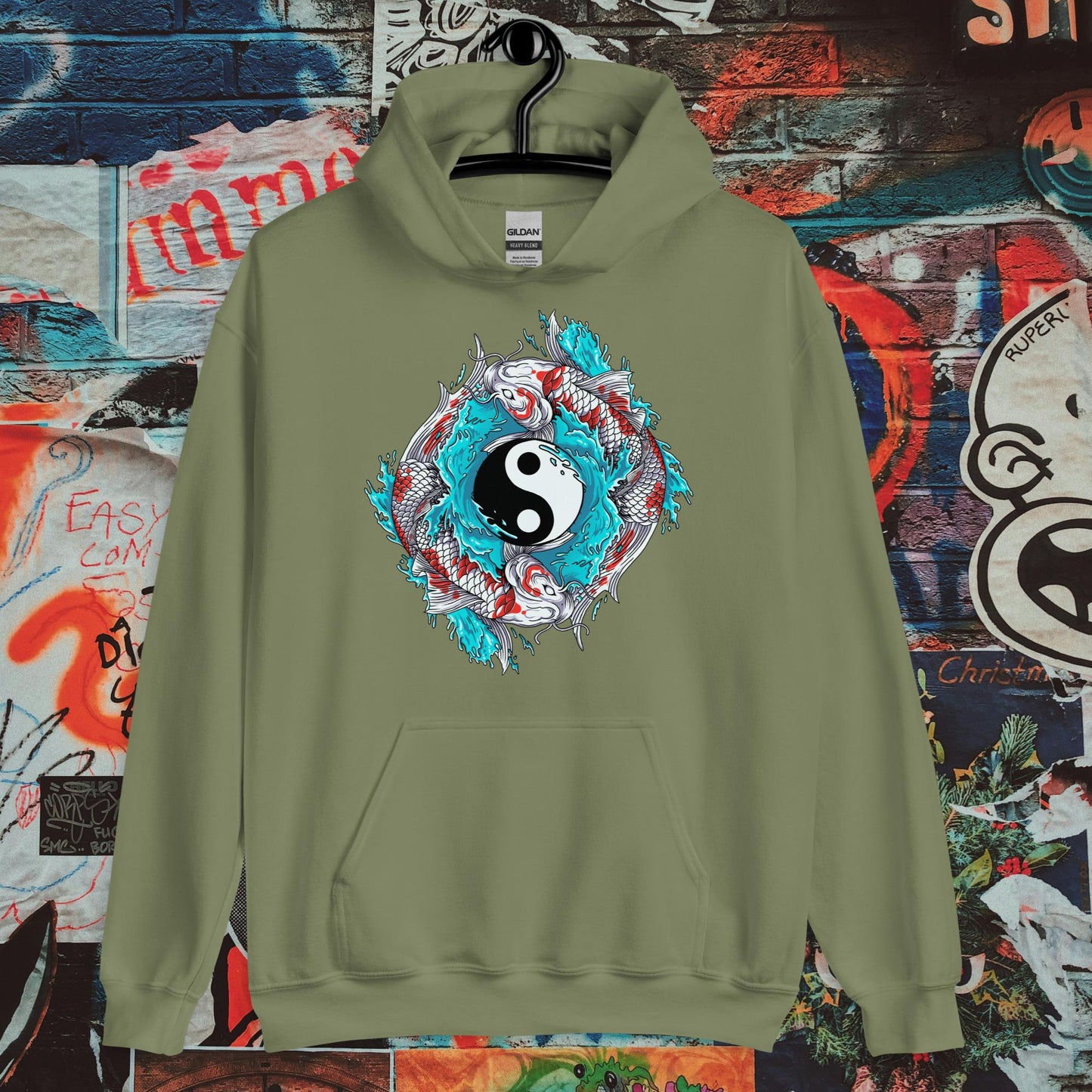 ying yang fish hoodie