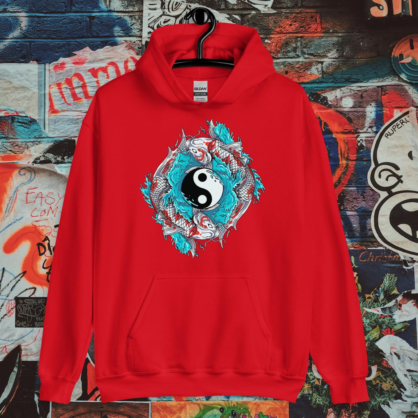 ying yang fish hoodie