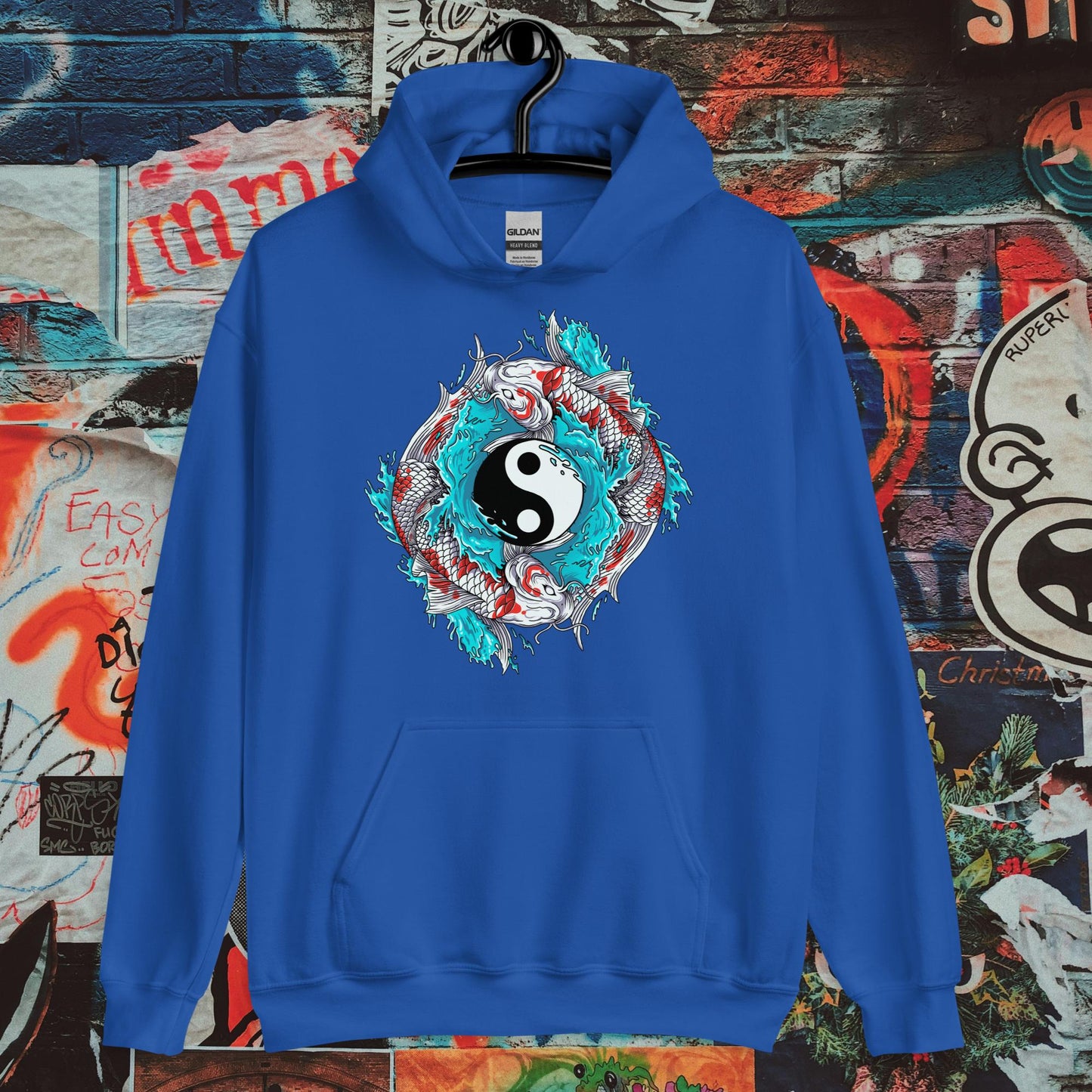 ying yang fish hoodie