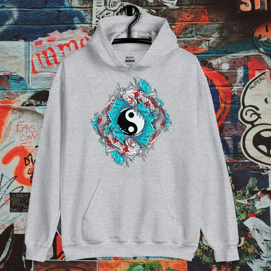 ying yang fish hoodie