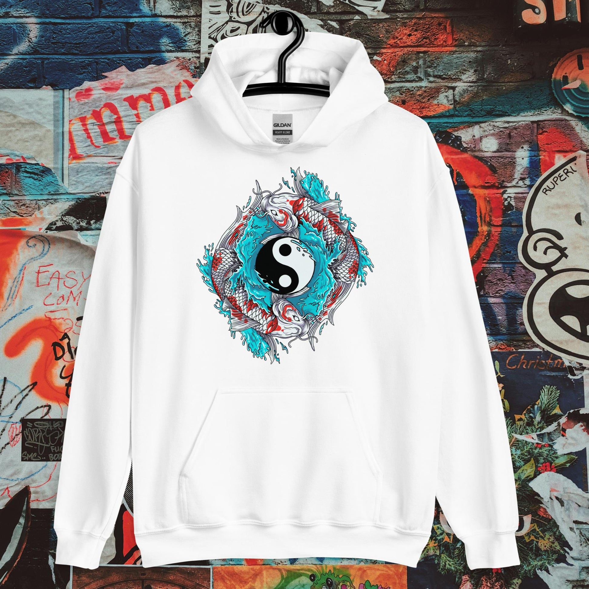 ying yang fish hoodie